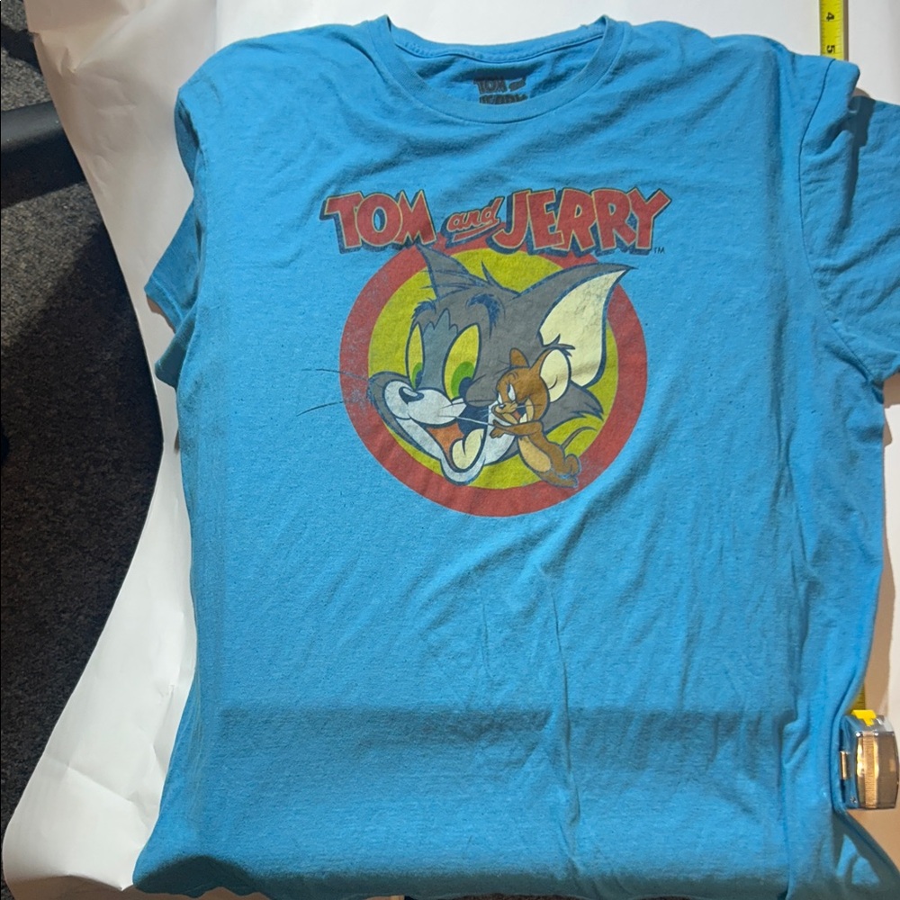 Tom and Jerry Men's Blue Graphic Tee